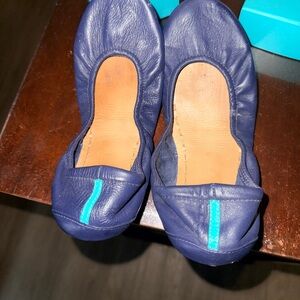 Tieks Navy Blue Leather Ballet Flats